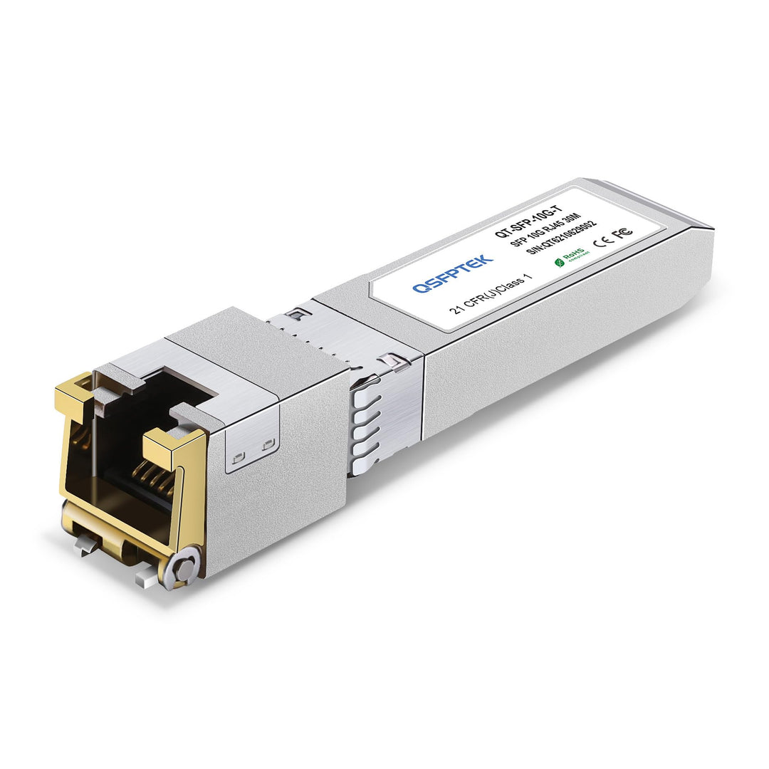 QSFPTEK 10G SFP+ Kupfer RJ45 Modul 10GBASE-T Transceiver Kompatibel für Arista SFP-10GE-T, up to 30m