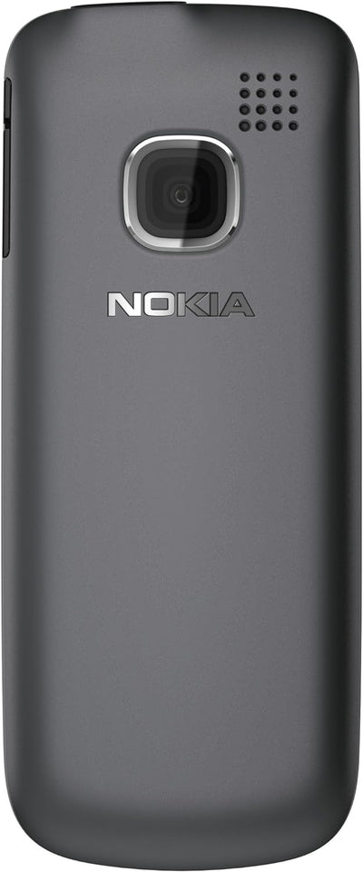 Nokia C1-01 Handy (4,6 cm (1,8 Zoll) Display, Micro USB, VGA Kamera) dark grey, dark grey