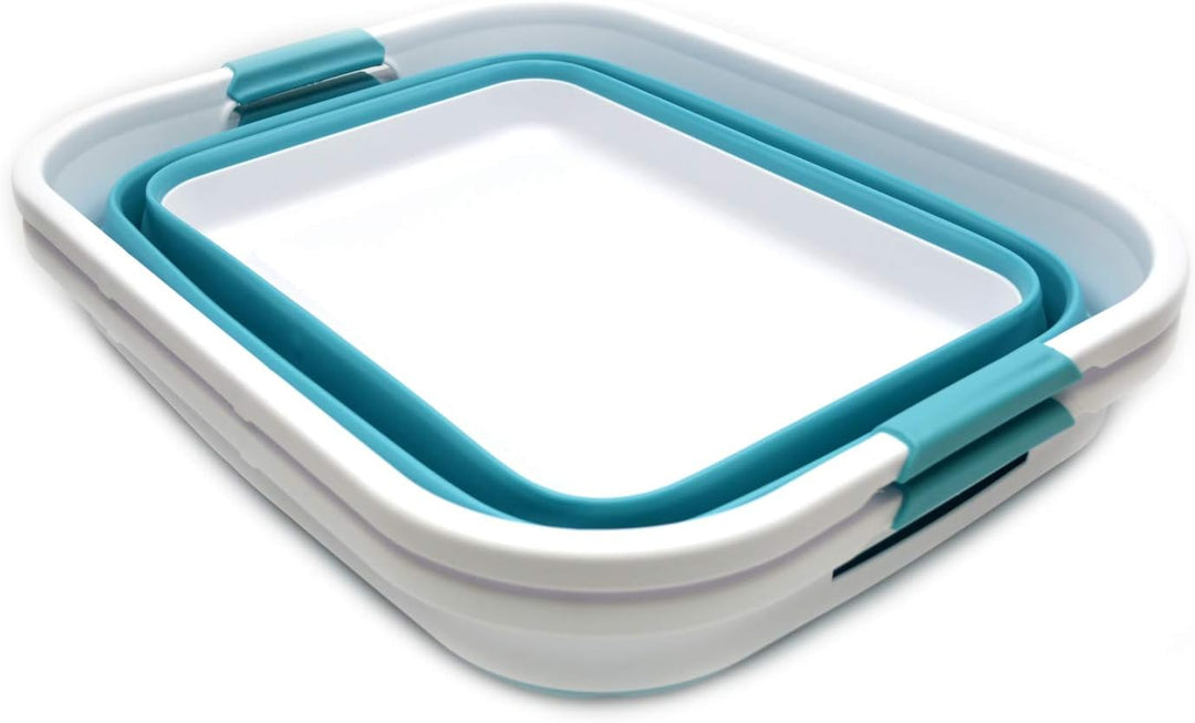 SAMMART 2er-Se 41L Zusammenklappbare Plastikwäschekorb Set - Faltbare Pop Up Lagercontainer/Organize