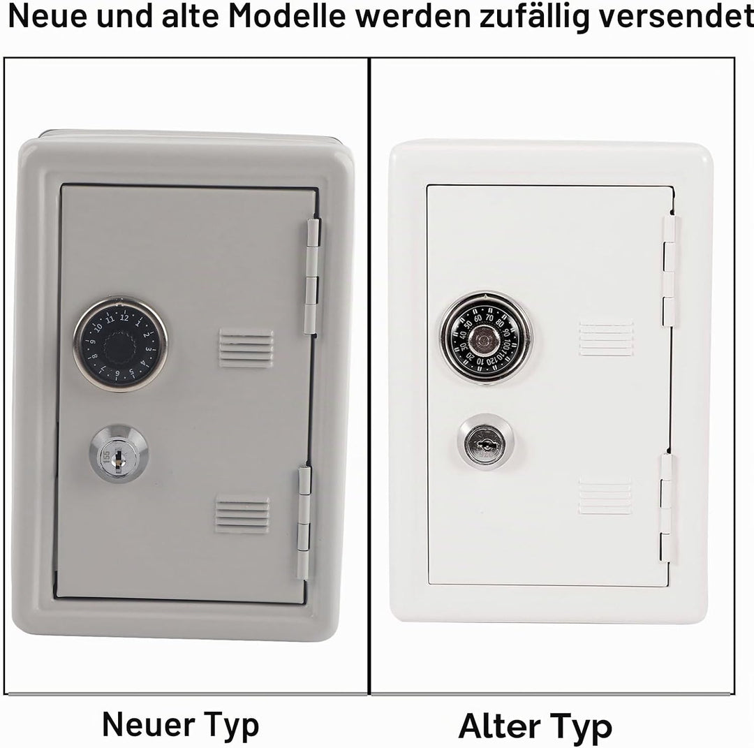 Watris Veiyi Spardose mit Schlüssel, Spardose Erwachsene, Geldkassette mit Schlitz, Zahlenschloss, 2
