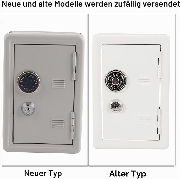 Watris Veiyi Spardose mit Schlüssel, Spardose Erwachsene, Geldkassette mit Schlitz, Zahlenschloss, 2