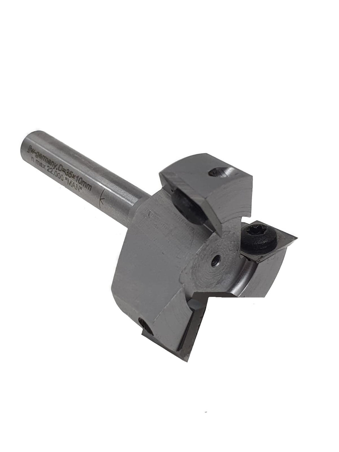 jjw-germany HM - Wendeplatten Planfräser Z=3 D= 35,0mm x 10,0mm Schaft 8,0mm Profi Planfräser für Ha