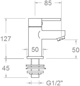 3371A (x1) GRIFO LAVABO AZUL DRAKO