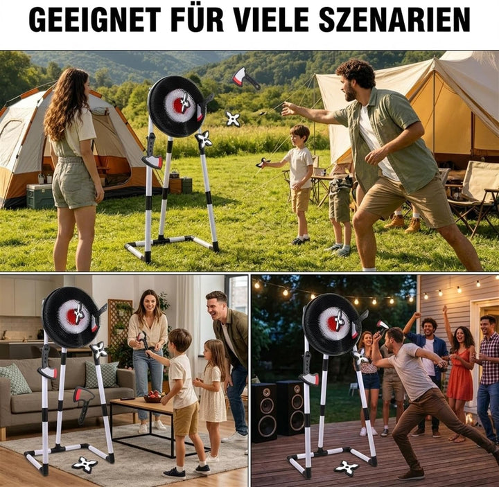 Golf Spielset für Zuhause mit Puttmatte, Klebebällen &amp; Tragetasche – Cornhole-Spiel für Garten, Juge