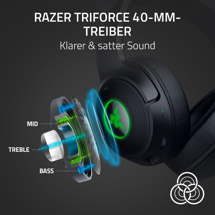 Razer Kraken Kitty V2 BT - Kabelloses Bluetooth RGB Headset mit Kitty Ears für Gaming und Streaming