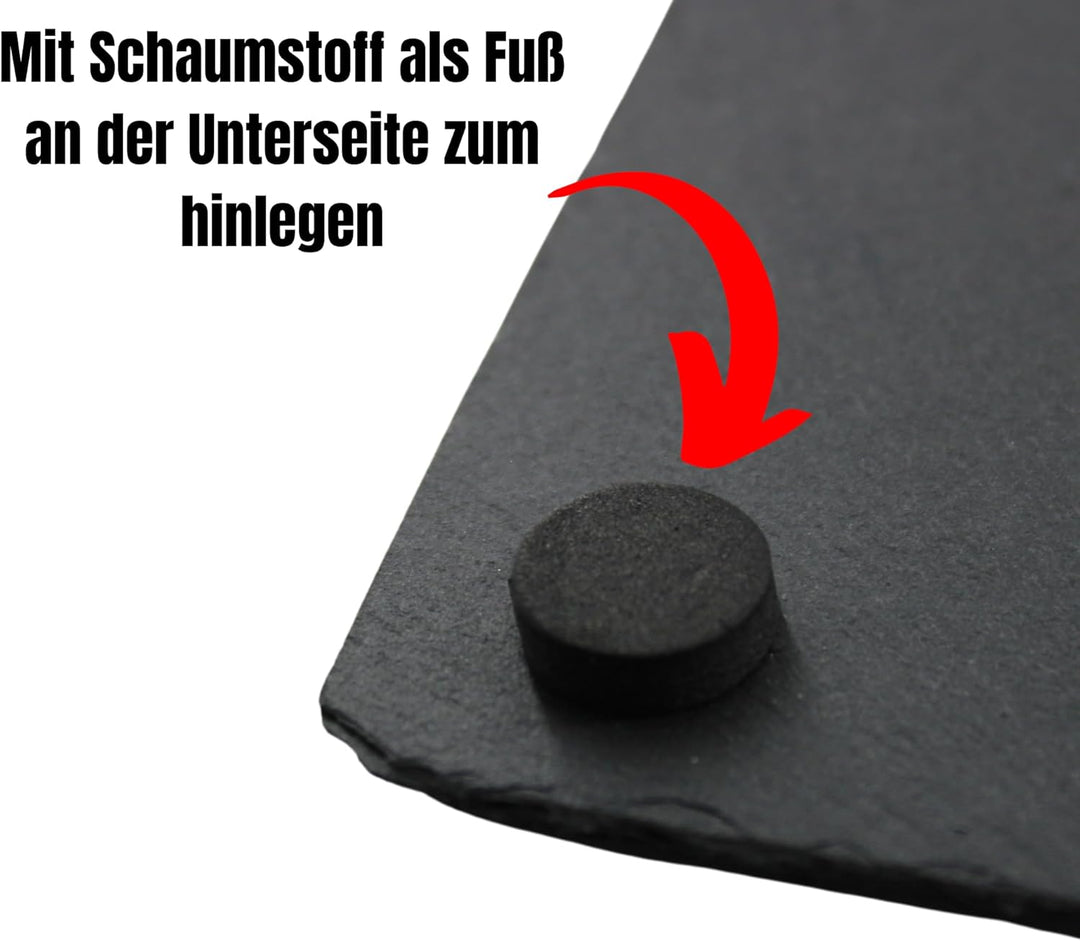 SMARTHAAS Personalisierte Schieferplatte mit Foto - Schiefertafel - Individueller Lasergravur mit Wu