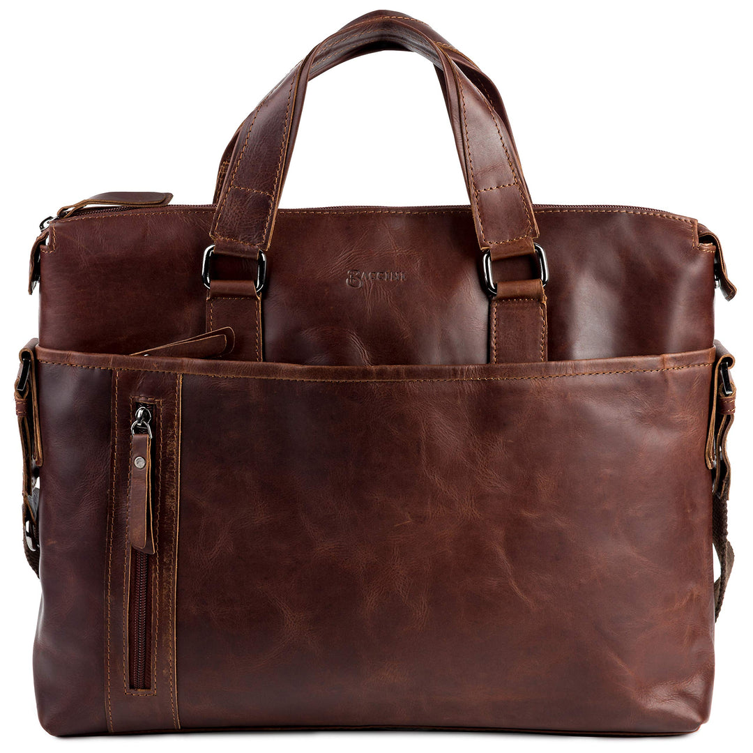 BACCINI Laptoptasche LEANDRO aus Premium Leder I Business-Tasche gross für Herren 15 Zoll extra Lapt