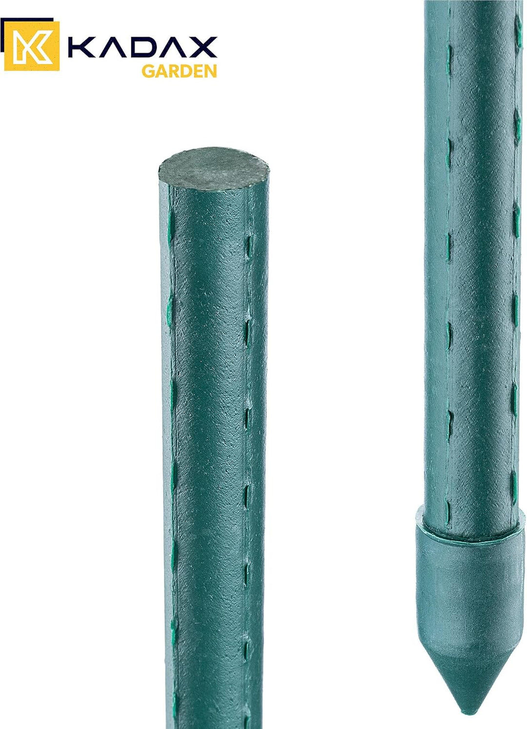 KADAX Pflanzstäbe 90 cm x 16 mm, 15er Set – Beschichteter Stahl Rankstab, Pflanzenstütze &amp; Tomatenst