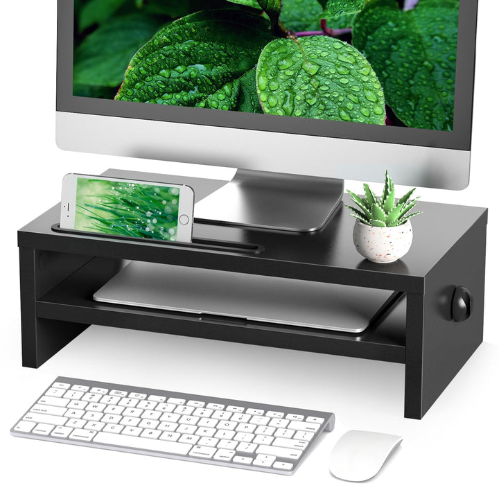 Rfiver Monitorständer Monitor Stand Bildschirmerhöhung - Holz Unterbau Bildschirm Laptop Ständer Tis
