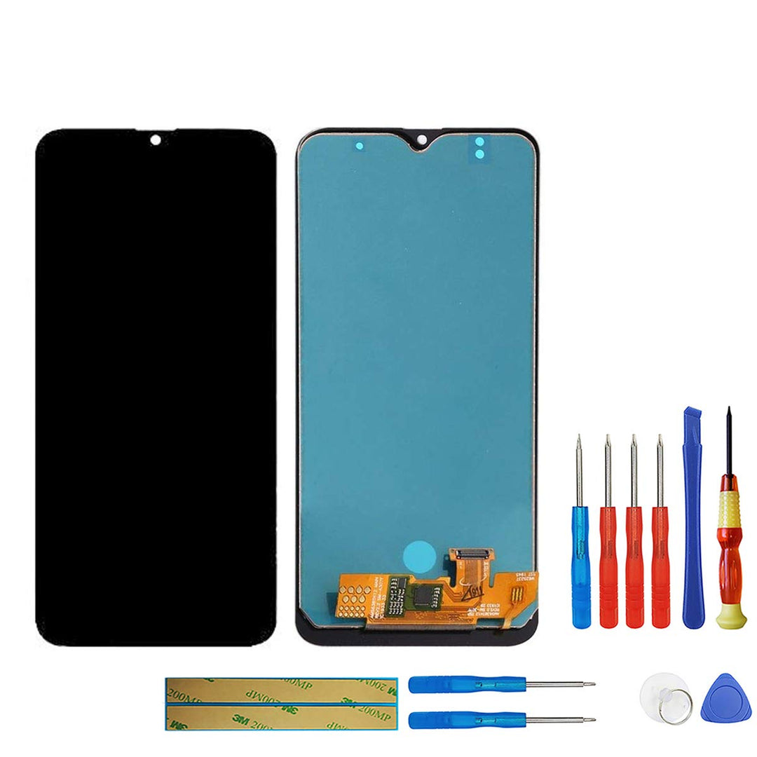 swark AM-OLED Display Kompatibel mit Samsung Galaxy A30s SM-A307 (Schwarz Ohne Rahmen) LCD Display T