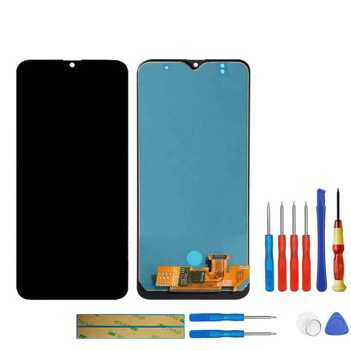 swark AM-OLED Display Kompatibel mit Samsung Galaxy A30s SM-A307 (Schwarz Ohne Rahmen) LCD Display T