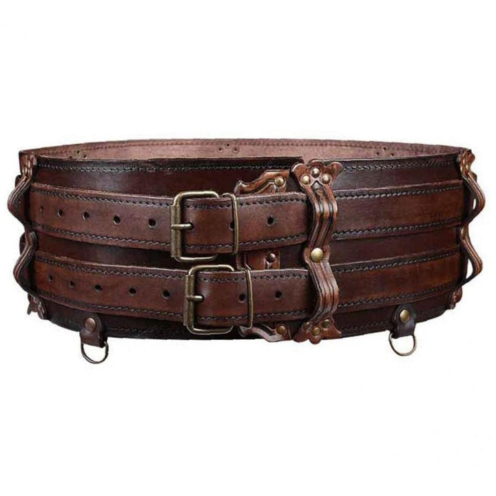 Onsinic Leder Bund Mittelalterlicher Abenteurer Gurt Gürtel Doppelband Taillenbänder Steampunk Gesch