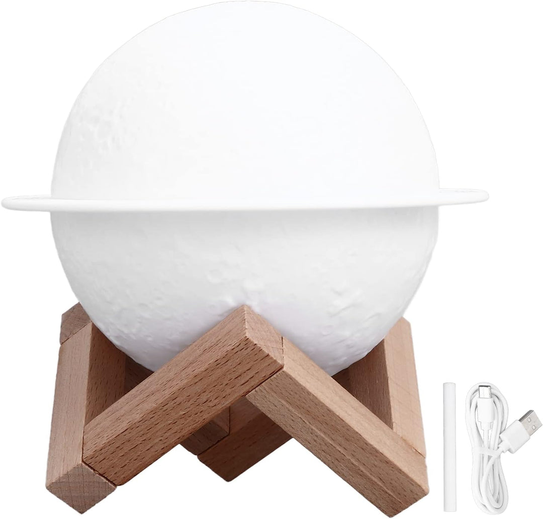 Haofy 2 in 1 Planet USB-Luftbefeuchter Safe 200 Ml 3-Farbiger Mini-Stumm-LED-Diffusor für ätherische