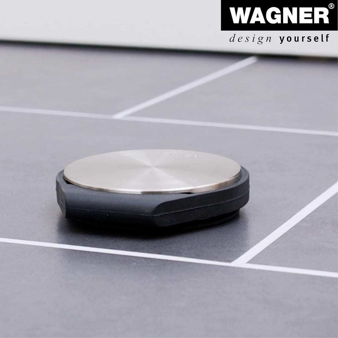 WAGNER Design-Boden-Türstopper SCREW OR GLUE DESIGN - Durchmesser Ø 90 x 105 x 20 mm, Zinkdruckguss