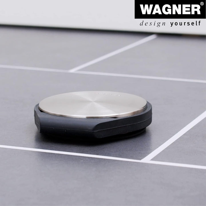 WAGNER Design-Boden-Türstopper SCREW OR GLUE DESIGN - Durchmesser Ø 90 x 105 x 20 mm, Zinkdruckguss