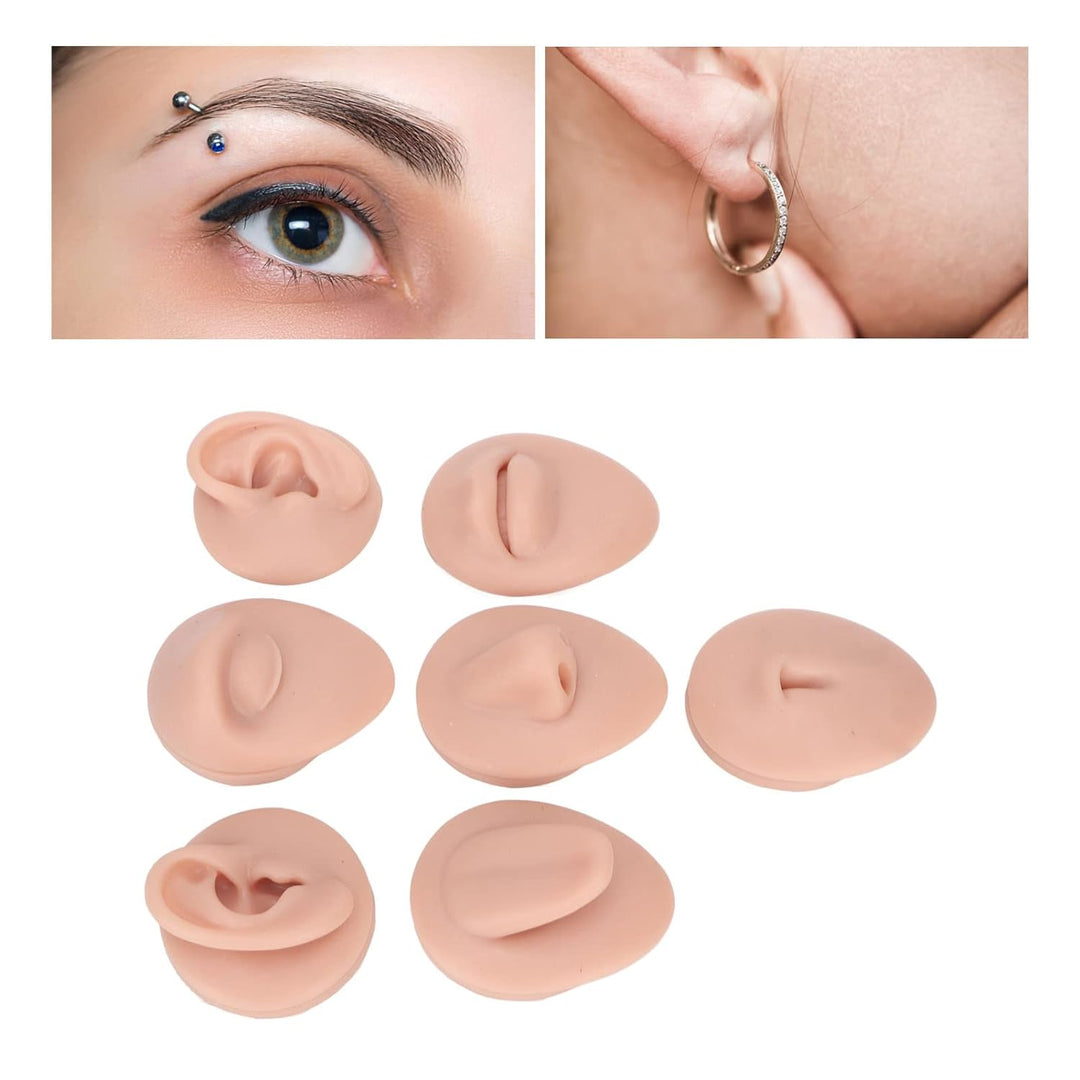 Weiches Silikon, Flexibles Modell, Körperteil-Display-Set, Body-Piercing-Übungsmodell, Simulation, O