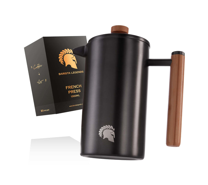 Barista Legends® French Press Edelstahl Thermo Kaffeepresse (350ml) - Kaffeebereiter Doppelwandig fü