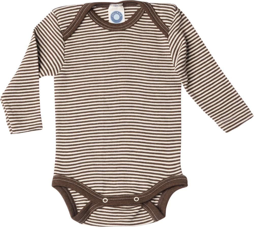 Cosilana Baby-Body langarm - Flauschige Baby-Kleidung aus kuschelweichem Wolle-Seide-Mix ideal für S
