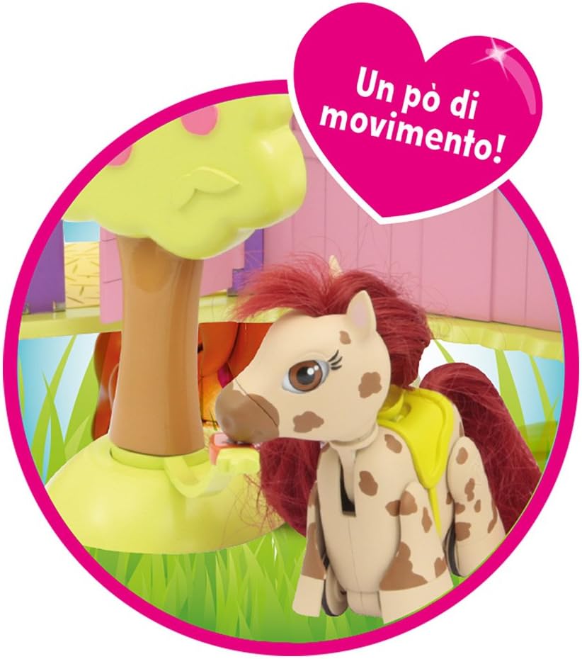Giochi Preziosi PTN03000, Spielset Ranch mit 1 Pony, Mehrfarbig