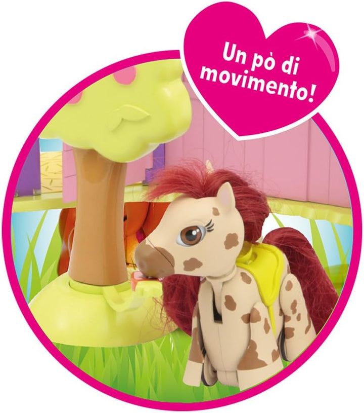 Giochi Preziosi PTN03000, Spielset Ranch mit 1 Pony, Mehrfarbig