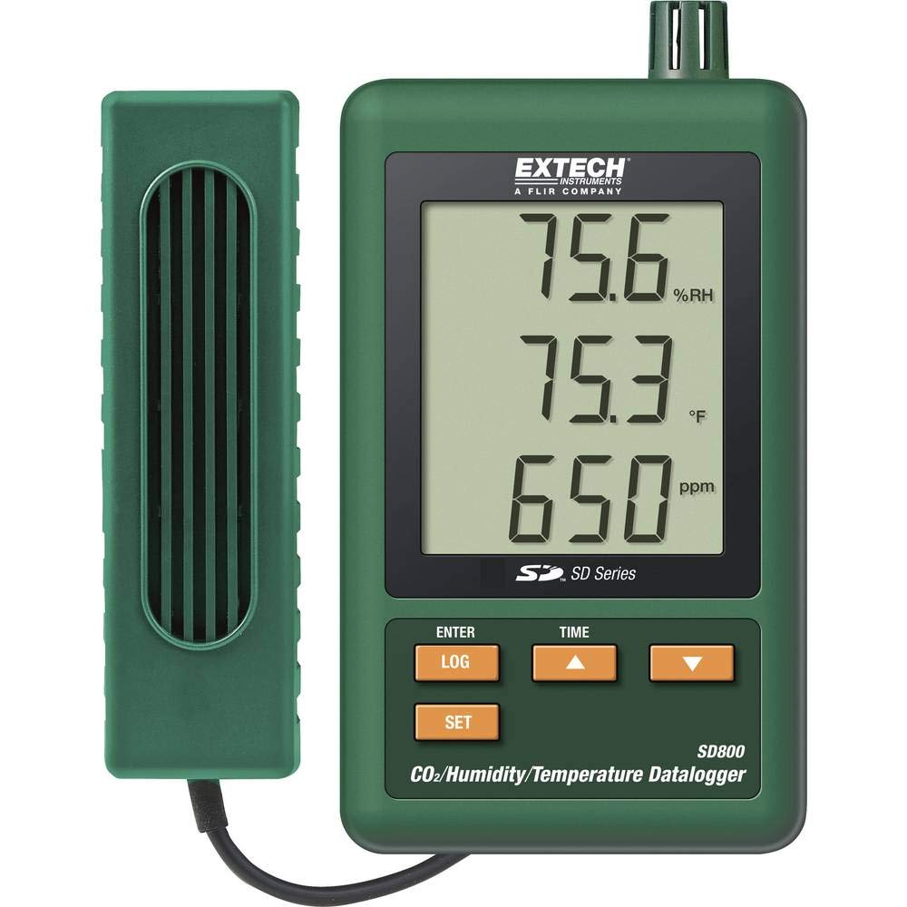 Extech CO2-, Luftfeuchte- und Temperatur-Datenlogger, 1 Stück, SD800