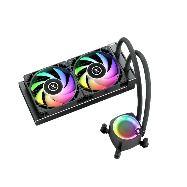 EK Water Blocks EK-Nucleus CR240 Lux D-RGB All In One CPU Wasserkühler Kühler mit EK FPT Lüftern, Wa