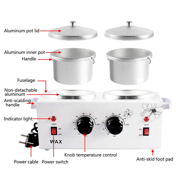 Wachs Haarentfernung Wachswärmer Doppelte PTC-Heizung Mit