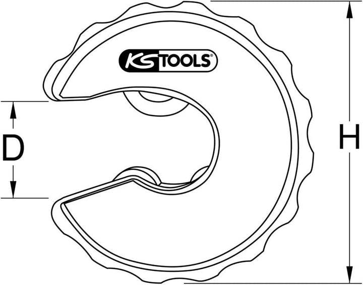 KS Tools 104.2022 Kupferrohr Ratschen-Rohrabschneider, 22mm