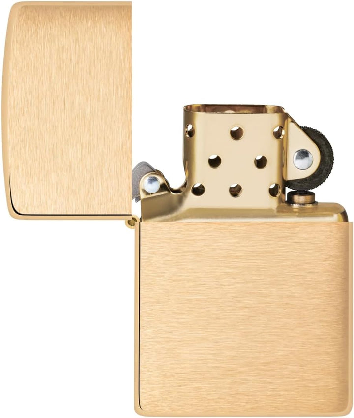 Zippo 204B Messing, 1 x 3,5 x 5,5 cm Brushed Brass, Brushed Brass
