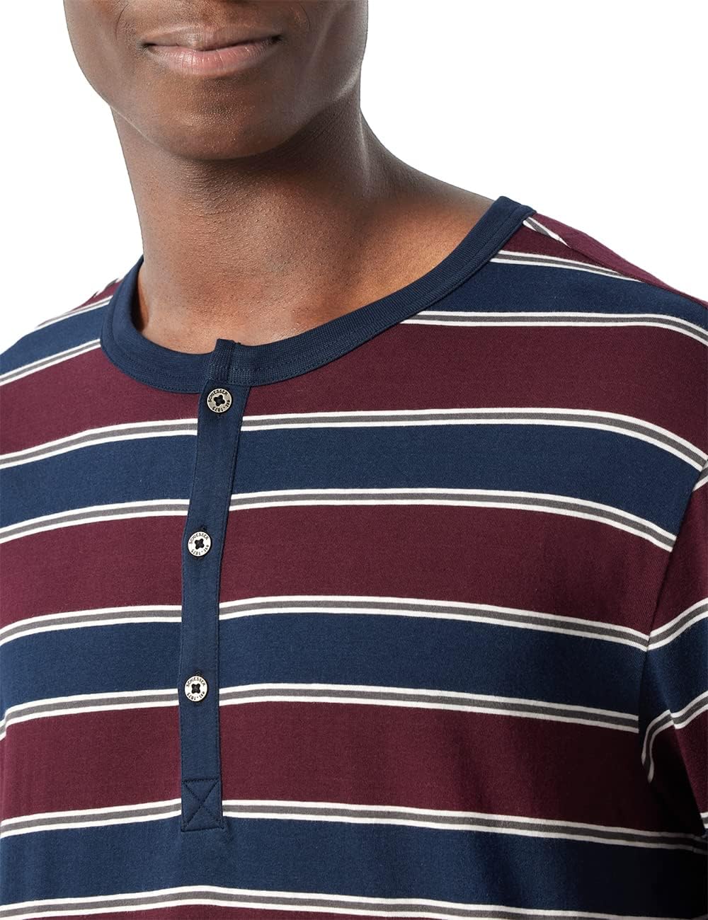 Schiesser Herren Lang Pyjamaoberteil Nachthemd, Burgund