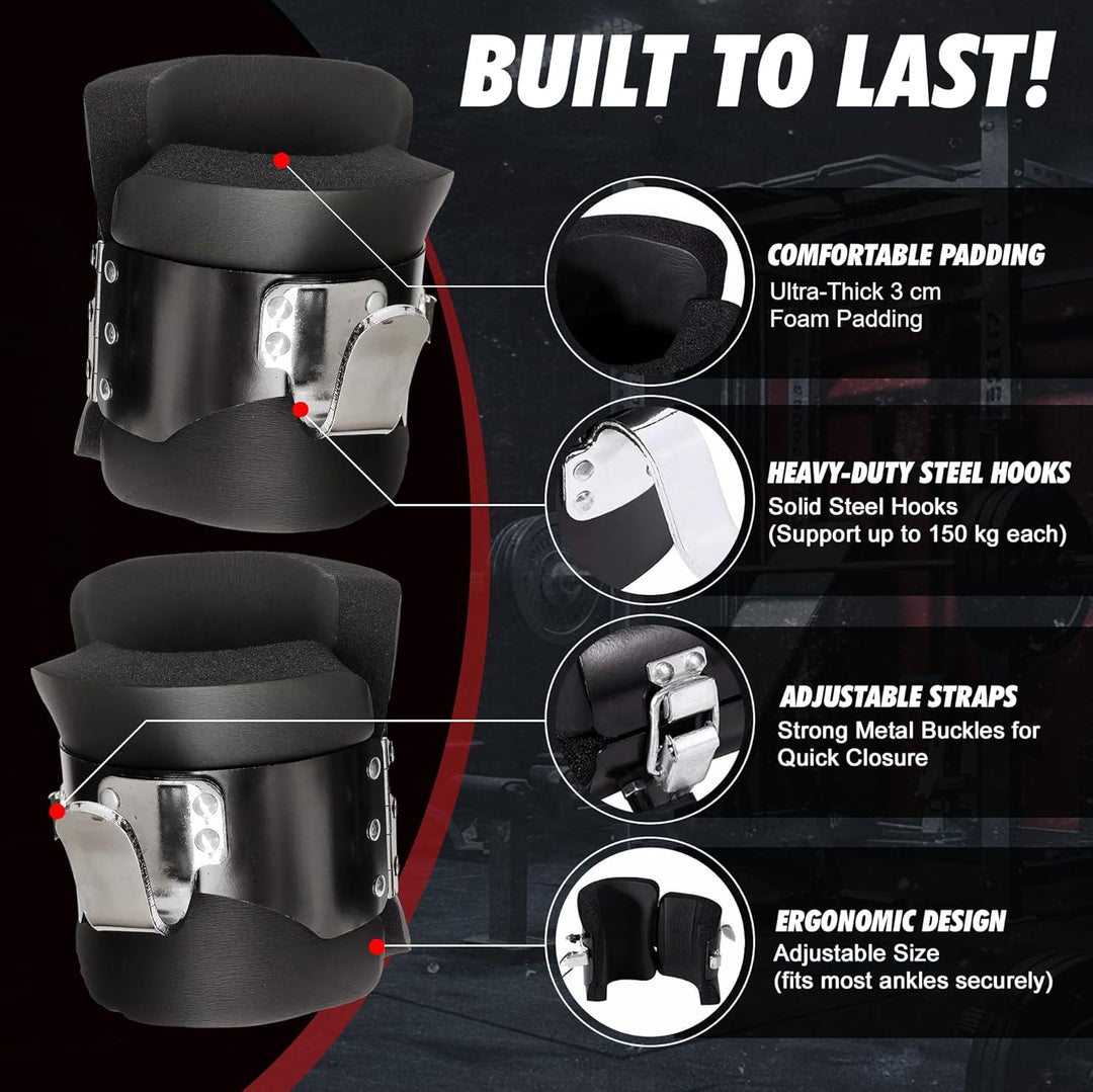 Gravity Boots – Schwerkrafttrainer, Fussmanschetten mit Haken Inversion Boots mit Sicherheitsverschl
