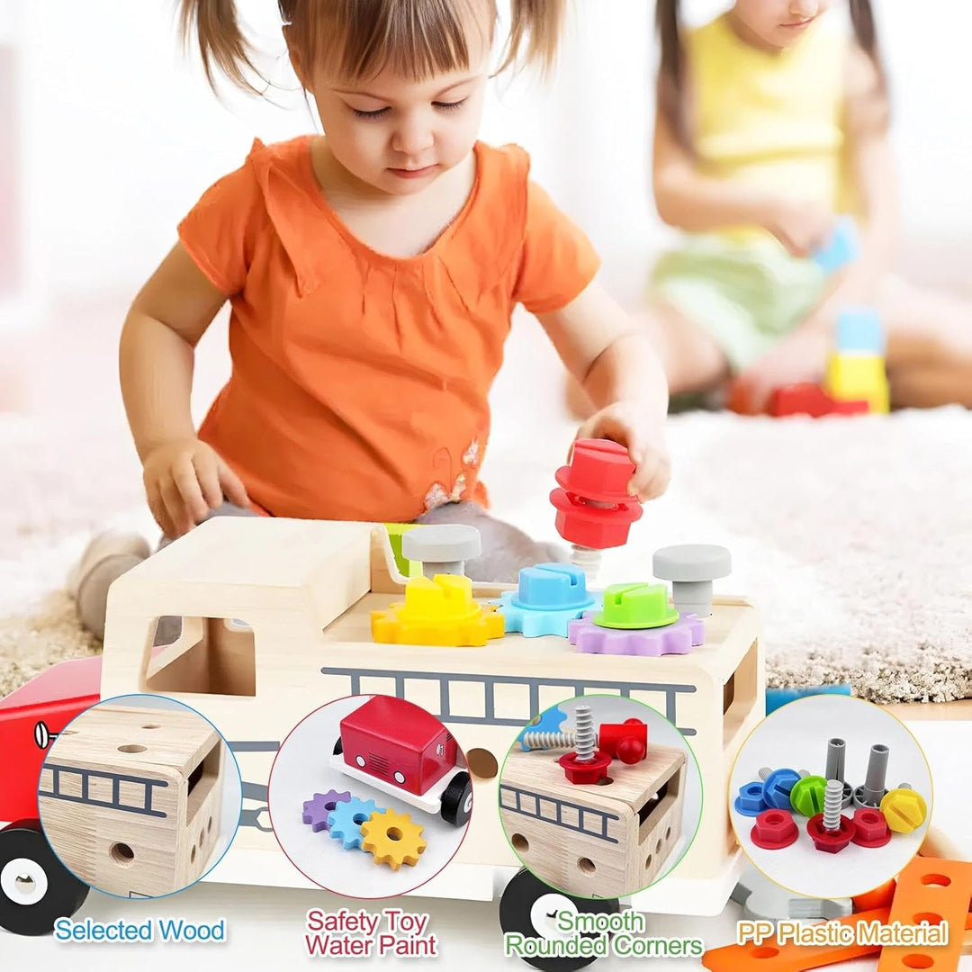 Montessori Spielzeug ab 2 Jahre, Kinderspielzeug Spiele, Werkbank Kinder Geschenk Junge Mädchen, Wer