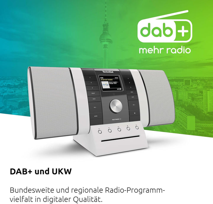 TechniSat MULTYRADIO 4.0 SE - Internetradio (WLAN Radio, DAB+, UKW, Spotify, Bluetooth, CD-Player, U