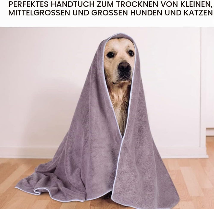 KinHwa super saugfähiges Haustierhandtuch Mikrofaser Hund Badetuch für Hunde und Katzen 76CM x 127CM