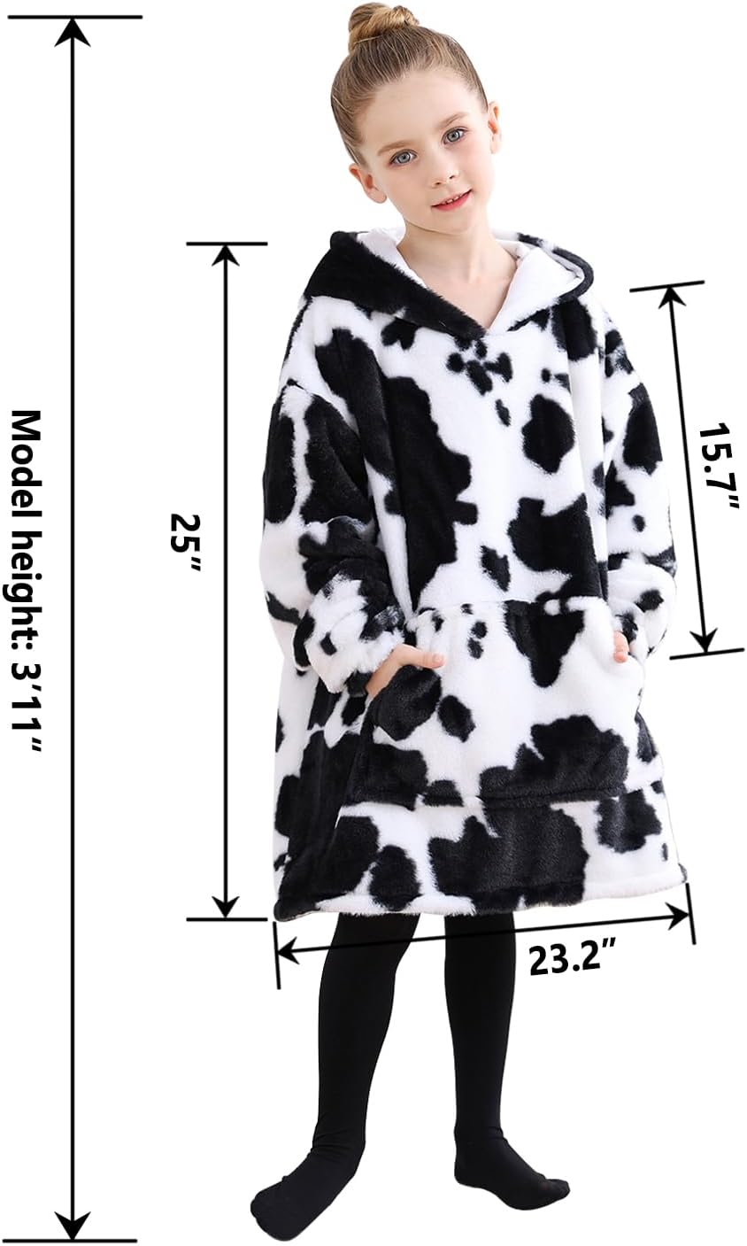 Wearable Blanket Hoodie für Kinder Kleinkinder, Super gemütlich warm und weich mit Kapuze Decke Swea