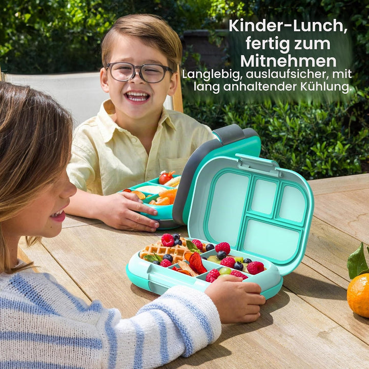 Bentgo® Kids Chill Lunchbox – Bento-Style Lunch-Lösung mit 4 Fächern und herausnehmbarem Eisbeutel f