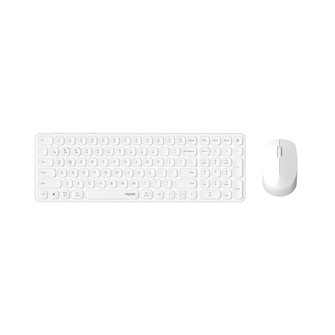 Rapoo Bluetooth Tastatur Maus Set Kabellos 9710M QWERTZ Wireless Computertastatur Mouse Schnurlos Fu