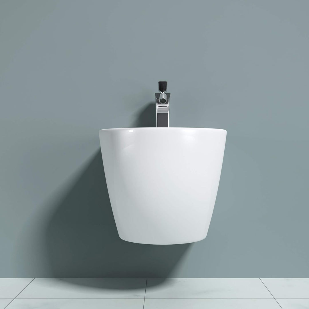 doporro WC-Bidet Düren179 Weiss 48,5x36x33 cm aus Keramik Wand-Bidet mit Überlauf Weiss | Düren179,