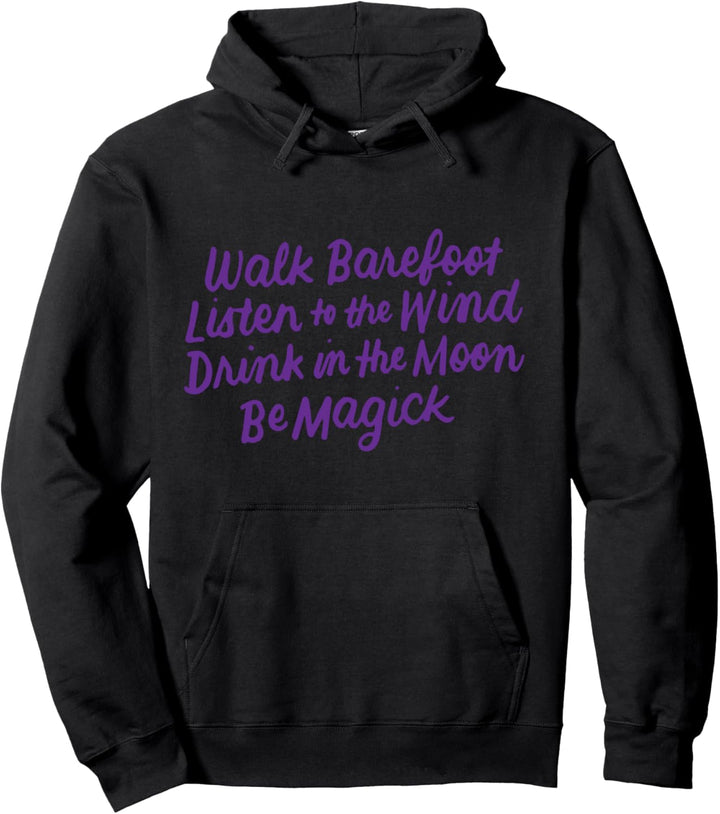 Gehen Sie Barfuss Hören Sie den Wind Nette Hexe Geschenke Pullover Hoodie