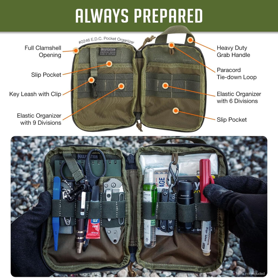 Maxpedition E.d.c. Pocket Organizer Tasche Einheitsgrösse Grün, Einheitsgrösse Grün