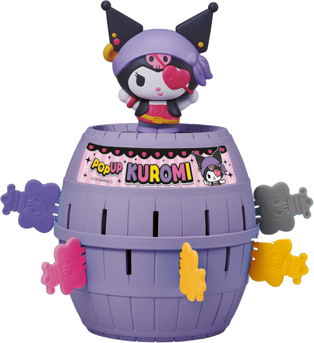 TOMY Pop Up Kuromi Spiel, Actionspiel für Kinder, 2-4 Spieler, Ab 4 Jahren, Lustiges Familienspiel,