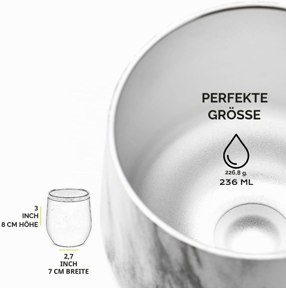 balibetov - Neu - Modernes Yerba Mate Gourd Set (Mate Tasse) - Doppelwandiger 18/8 Edelstahl Enthält