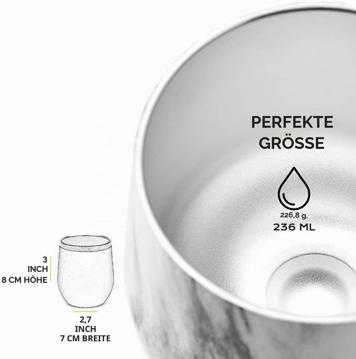 balibetov - Neu - Modernes Yerba Mate Gourd Set (Mate Tasse) - Doppelwandiger 18/8 Edelstahl Enthält