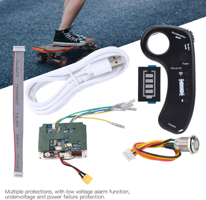 BuyWeek Elektrisches Skateboard Controller ESC Set, Fernbedienung Elektrisch Longboard Controller Si