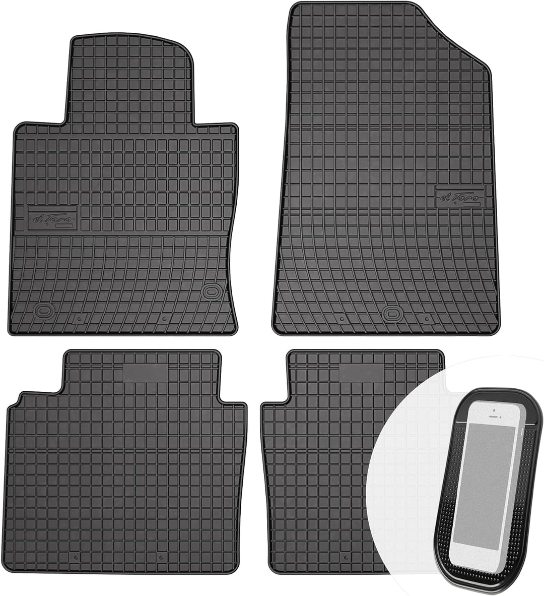 Gummimatten Auto Fussmatten Gummi Automatten Passgenau 4-teilig Set - passend für Kia Optima IV ab 2