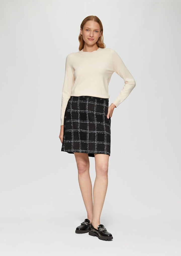 Kurzer Bouclé-Rock mit Musterung 34 99n5, 34 99n5