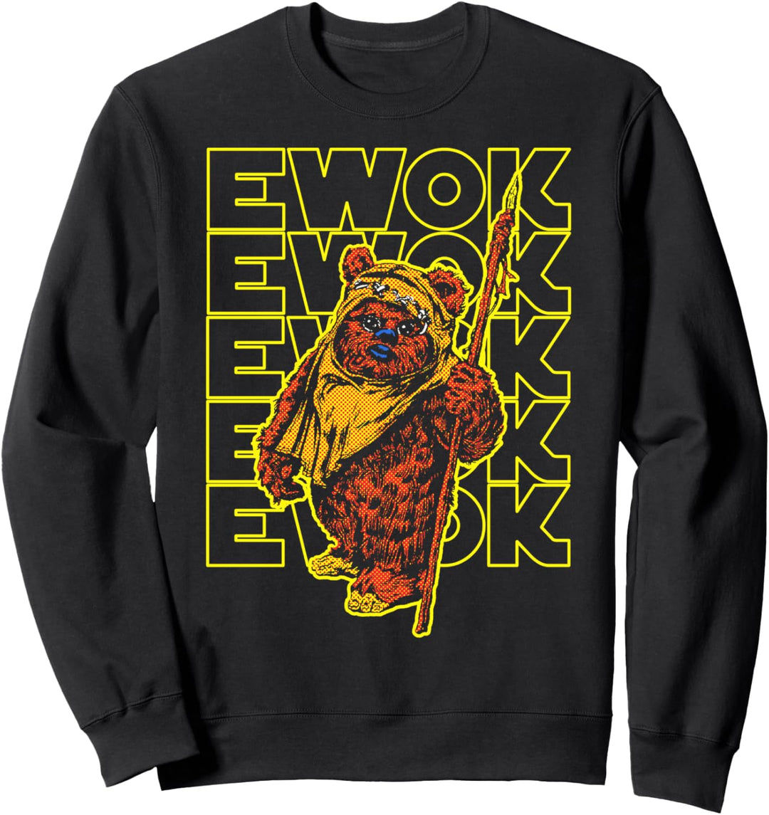 Star Wars Retro Ewok Big Halftones Sweatshirt