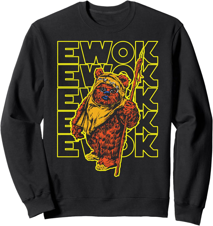 Star Wars Retro Ewok Big Halftones Sweatshirt