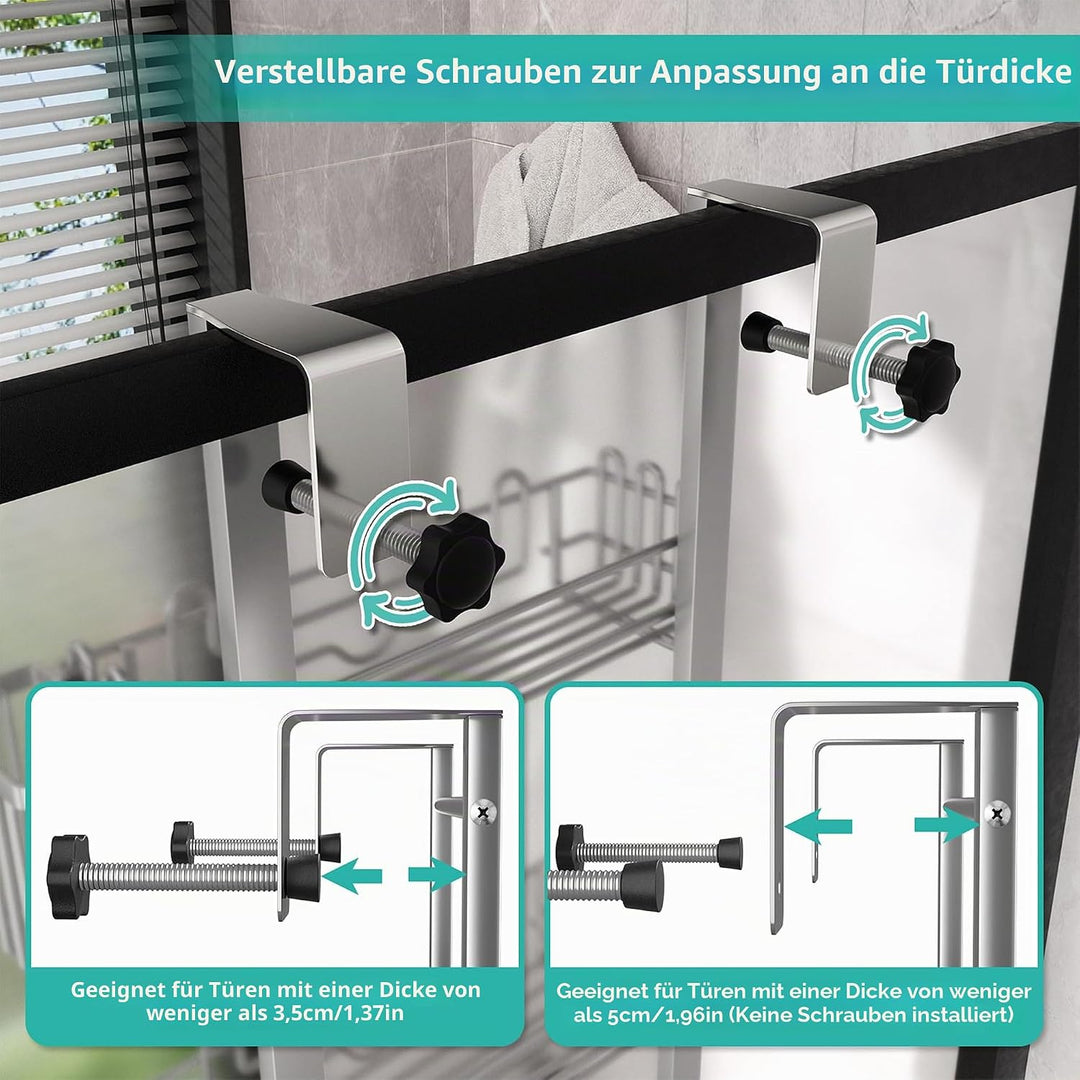 HapiRm Duschablage zum Hängen Dusch Hängeregal - Verstellbare 4 Etagen Duschregal zum Hängen über de