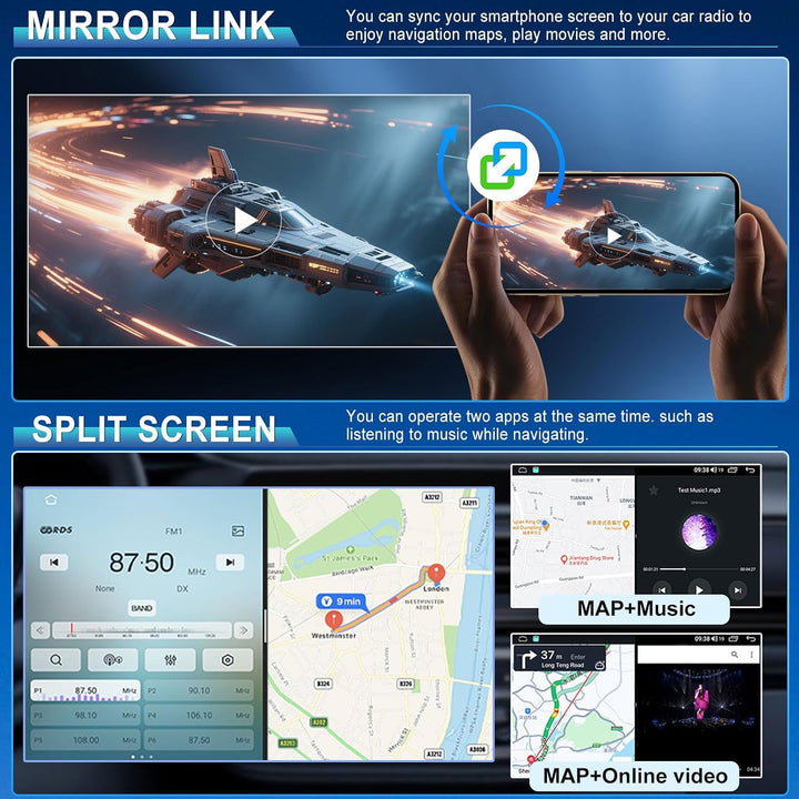 Android 13 Autoradio für Ford Transit MK7 2006-2011 mit Wireless Carplay 2+64G Android 13, 2+64G And